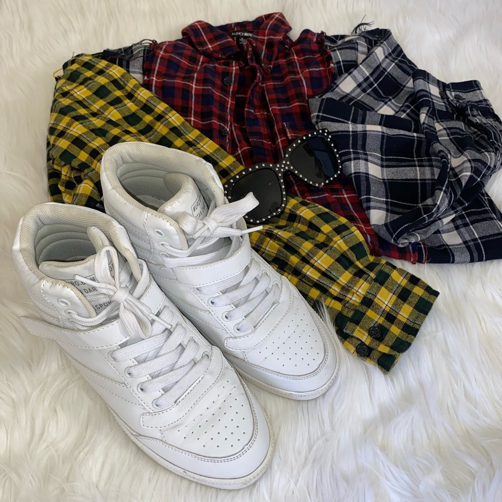 White sneakers